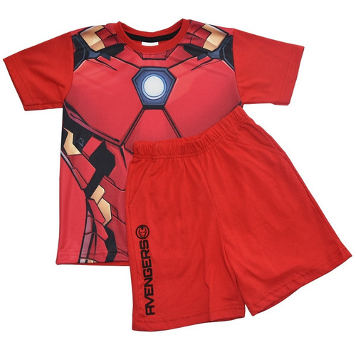 Conjuntos Short Armadura Marvel Avengers Premium Para Niños 