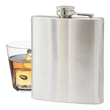 Cantil De Bolso Porta Bebida Aço Inox Whisky Vodka Rum 230ml