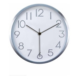 Reloj Pared 30cm Cool Moderno Plata Promoción Hasta Agotar