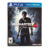 Jogo Uncharted 4 A Thiefs End Playstation 4 Ps4 Case Papel