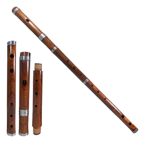 Flauta Irlandesa Palo De Rosa 4 Partes 26cm En D- 8 Agujeros