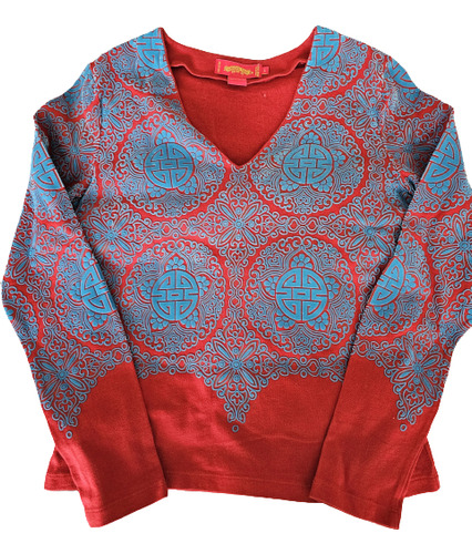 Blusa Roja China Manga Larga