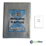 Saco Plastico Envelope 24x32 0,06 A4 Ofício C/4furos C/100un