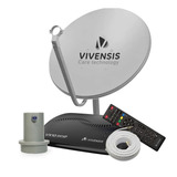 Kit Receptor Digital Vx10 Vivensis Antena Lnbf Ku + Cabo