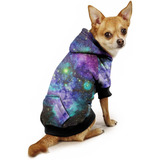 Roupa Pet Moletom Capuz Cachorro Galáxia Universo Nebulosa