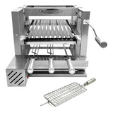 Elevante Grill 3 Espetos Inox C/motor Grelha Moeda 48,5cm