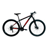 Bike Aro 29 Mtb Athor Titan Aluminio Leve 21v Freio A Disco Cor Preto/vermelho Tamanho Do Quadro L