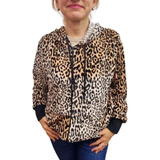 Campera Terciopelo Velvet Animal Print