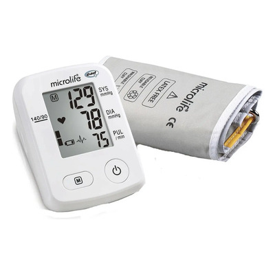 Baumanómetro Aut. Presión Arterial De Brazo Microlife Bp3ag1 Color Blanco | Meses sin interés