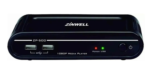 Media Player Leitor De Audio E Video Via Usb Zinwell Zp-500