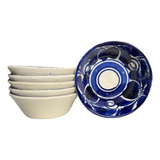 Set 6 Pz Plato Pozolero Menudero Ceramico Decorado Talavera