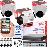 Cámaras De Seguridad Kit Cctv 1080p Dahua Dvr 4ch + 3cámaras