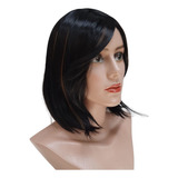 Peruca Orgânica Com Franja Lace Wig Humana Curta Long Bob