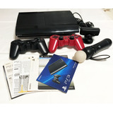 Sony Playstation 3 Super Slim 250gb 2 Joysticks 1 Move