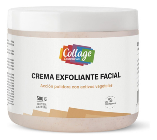 Crema Facial Exfoliante Pulidora + Limpieza Collage 500g 
