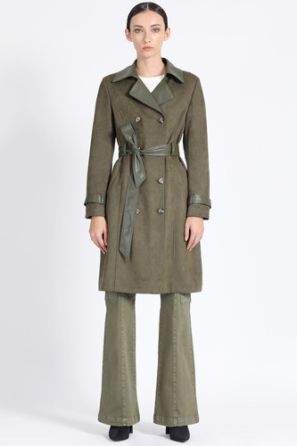 Trench Efecto Gamuza, Militar Liola