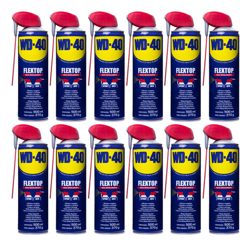 Wd40 Spray Produto Multiusos Desengripa Lubrifica 500ml 12un