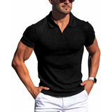 Playera Polo Casual Hombre Manga Corta Slim Fit Cuelle V