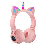 Audífonos De Diadema Ajustable De Unicornio Para Niños