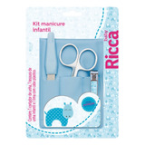 Kit Manicure Infantil Ricca Belliz Azul Cod.1088