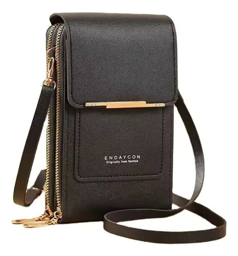 Bolso Mujer Billetera Porta Celular Visor Tactil Correa