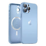 Case Megsafe Capinha Para iPhone 11 Ao 15 Pro Max Capa Cor Azul Sierra Para iPhone 13 Pro