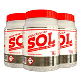 Combo 3 Soda Sol 1kg - Concentração 96% A 99%