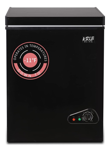 Congelador Compacto De 3.5ft3 Ajuste Temperatura 7v Negro
