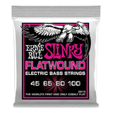 Encordado Para Bajo Ernie Ball Flat 045-100 Lisas Eb2814