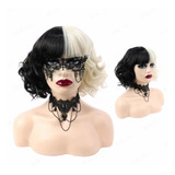 Peruca Lace Wig Cruella Devil Fibra Futura 35 Cm Lindo