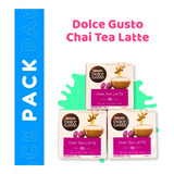Chai Tea Late, Cartón De 3 Cajitas De Capsulas Dolce Gusto, 