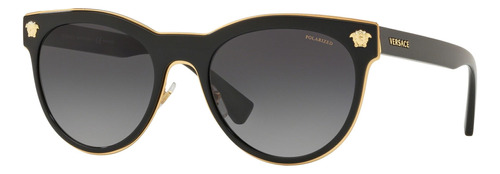 Versace Ve2198 1002/t3 Round Negro Gris Con Accesorios