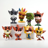 Juego De 8 Figuras De Vinilo Hot Game Crash Bandicoot Toys C