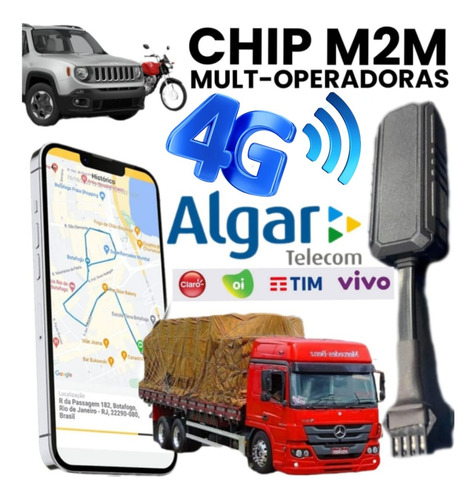 Rastreador 4g Gps Bloqueador Veicular + Aplicativo +chip M2m