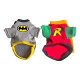 Kit Batman E Robin Fantasia Vintage Roupa Pet Cachorro Gato