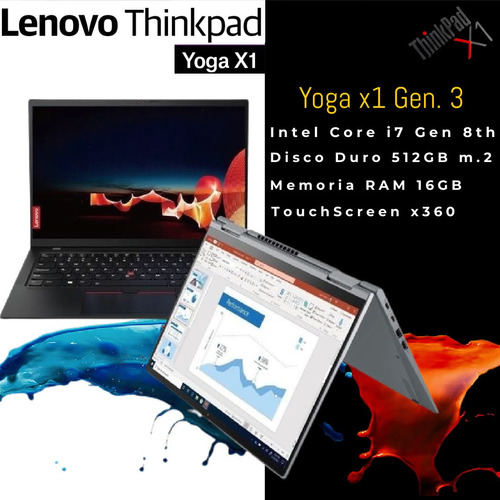 Lenovo Thinkpad X1 Yoga 3rd Gen I7 - 8650u 512 Gb 16gb Ram