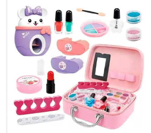 Juguete Set De Maquillaje Para Niña Bolso Pequeño 20 Piezas 