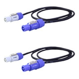 Cable De Corriente Para Iluminación/audio 1.5m 2 Pzas