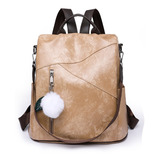 Bolso Mujer Mochila Impermeable De Cuero De Moda