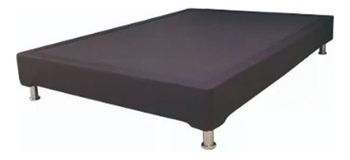 Box Spring Universal Matrimonial Resistente Fino Color Chocolate