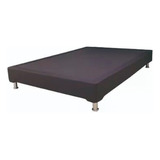 Box Spring Universal Matrimonial Resistente Fino Color Chocolate