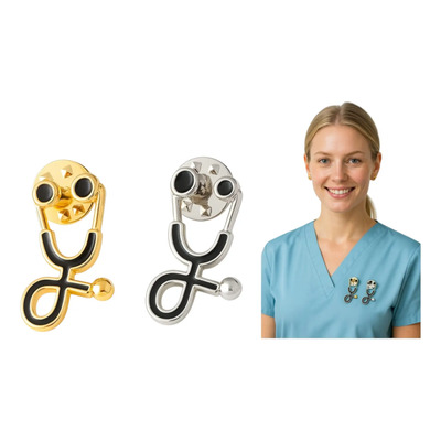 2 Pin Estetoscopio Medicina Médico Doctora Enfermería Doctor | Meses sin interés