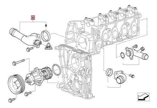 Racor - Termostato Motor Bmw E36 E46 316i 318i Z3 Motor M43 Foto 3