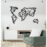 Vinilo Decorativo Mapa Geométrico Minimalista 105x165cm 