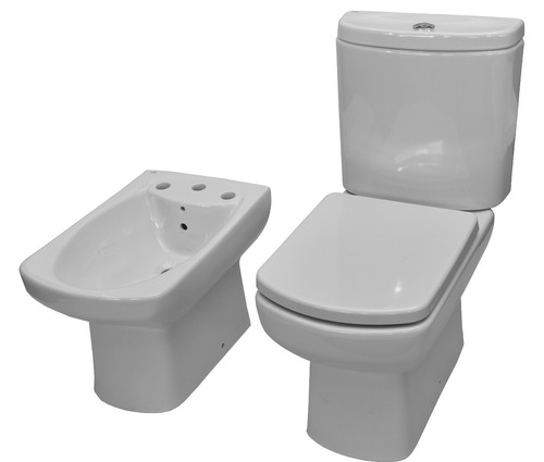 Juego Baño Roca Dama Senso Inodoro Deposito Bidet Blanco