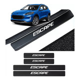 Sticker Protección De Estribos Ford Escape Fibra De Carbono