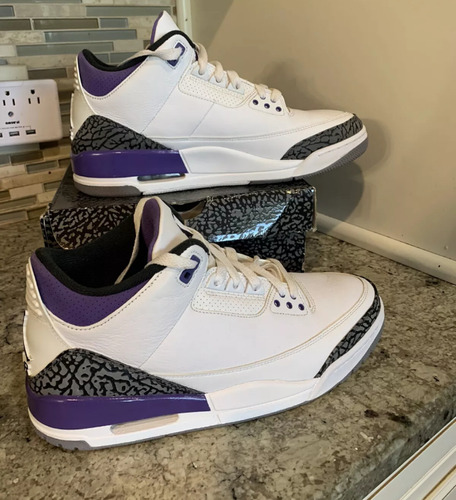 Nike Jordan 3 Dark Iris (28cm). Autentico De Ebay!