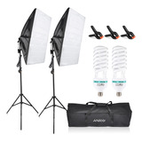 Set De Lámparas De Fotografía Studio Andoer, Kit De Fotograf