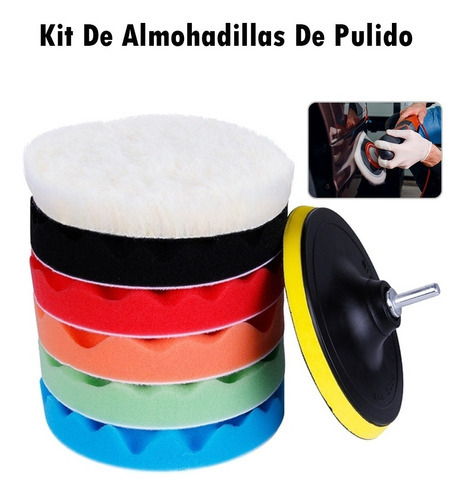 Juego De 7 Esponjas Para Pulir Auto De 5 Pulgadas Homni