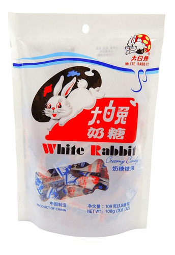 Dulce Conejo Blanco De Leche White Rabbit Chino De 180g.